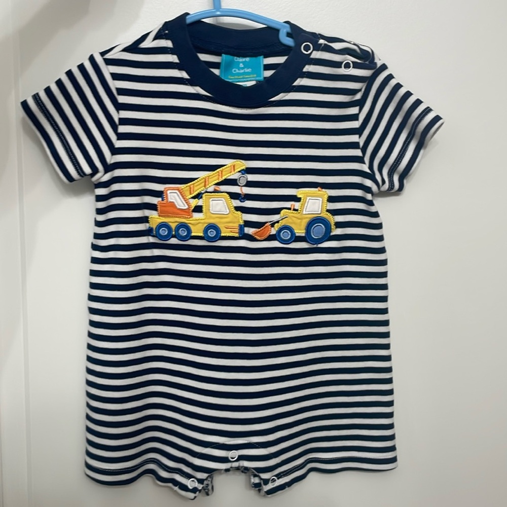 Claire & Charlie shorts onesie